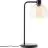 Brilliant Tafellamp Casto Glas Metaal Zwart Beige | 190mm - Geschikt voor 1x E27